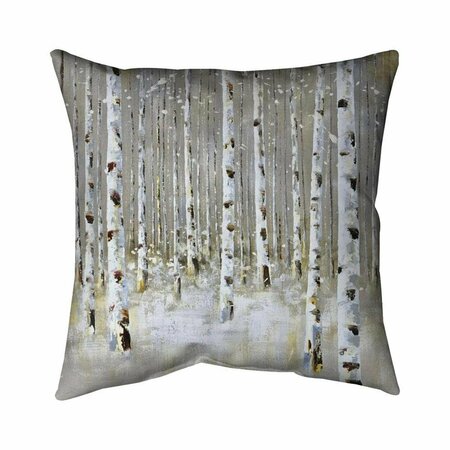 FONDO 26 x 26 in. Birch Forest by Winter-Double Sided Print Indoor Pillow FO2777297